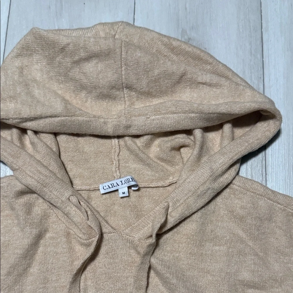 Cara Loren Cozy Tan Sweater Hoodie and Jogger Set ( small hole by tag on pants)